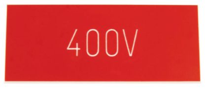 Merkeskilt, 400V TN-C-S, rød
