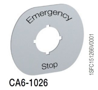 Merking CA6-1026 Nødstopp