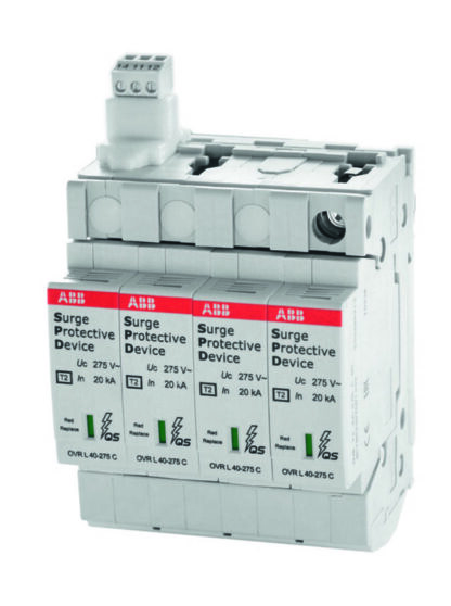 SMISSLINE OVR404 4L 40kA 275V, Pluggbar med signalkontak, QS. Type2, 4pol