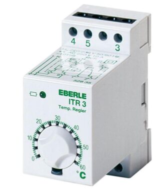 Temperaturregulator på DIN-skinne 0...60°C, AC 230V, 1 vekselkontakt, potensialfri, 10A Temperaturregulator på DIN-skinne 0...60°C, AC 230V, 1 vekselkontakt, potensialfri, 10A