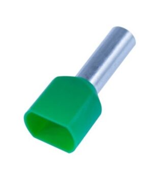 Endehylse 16mm² Tvilling Grønn