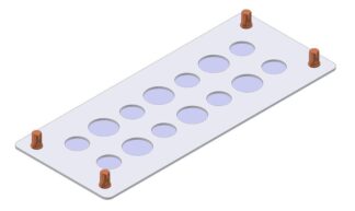 Metallflens FL21 214x88 Ø16/20