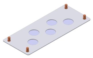Metallflens FL21 214x88 Ø25