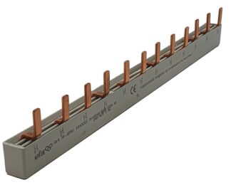 Samleskinne Stift 10mm² L1-L2-L3, 12moduler