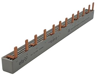 Samleskinne Stift 10mm² L1-N-L2-N-L3-N, 12moduler
