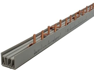 Samleskinne Stift 10mm²L1-N-L2-N-L3-N, 1meter