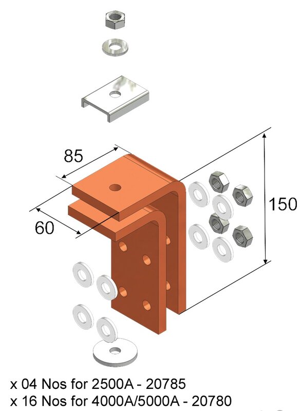 Horisontal til Vertikal kobling 5000A