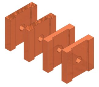Avstandsstykke 50x50x100mm Sett à 4