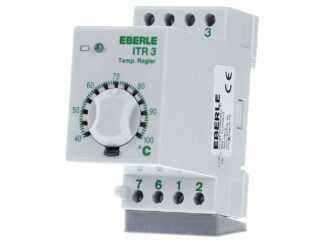 Temperaturregulator på DIN-skinne 40...100°C, AC 230V, 1 vekselkontakt, potensialfri, 10A